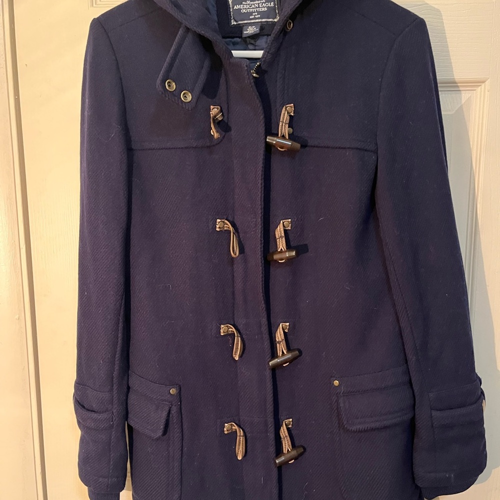 American Eagle Outfitters Dark Blue Toggle Jacket - Picture 3 of 6